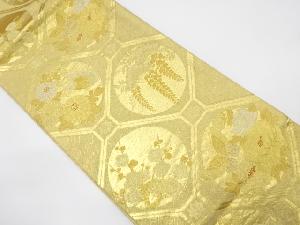 佐賀錦蜀江文に花・蝶模様織出し袋帯